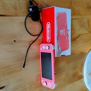 Coral Nintendo Switch Lite, New Super Mario Bros. U deluxe, 4 foot charger